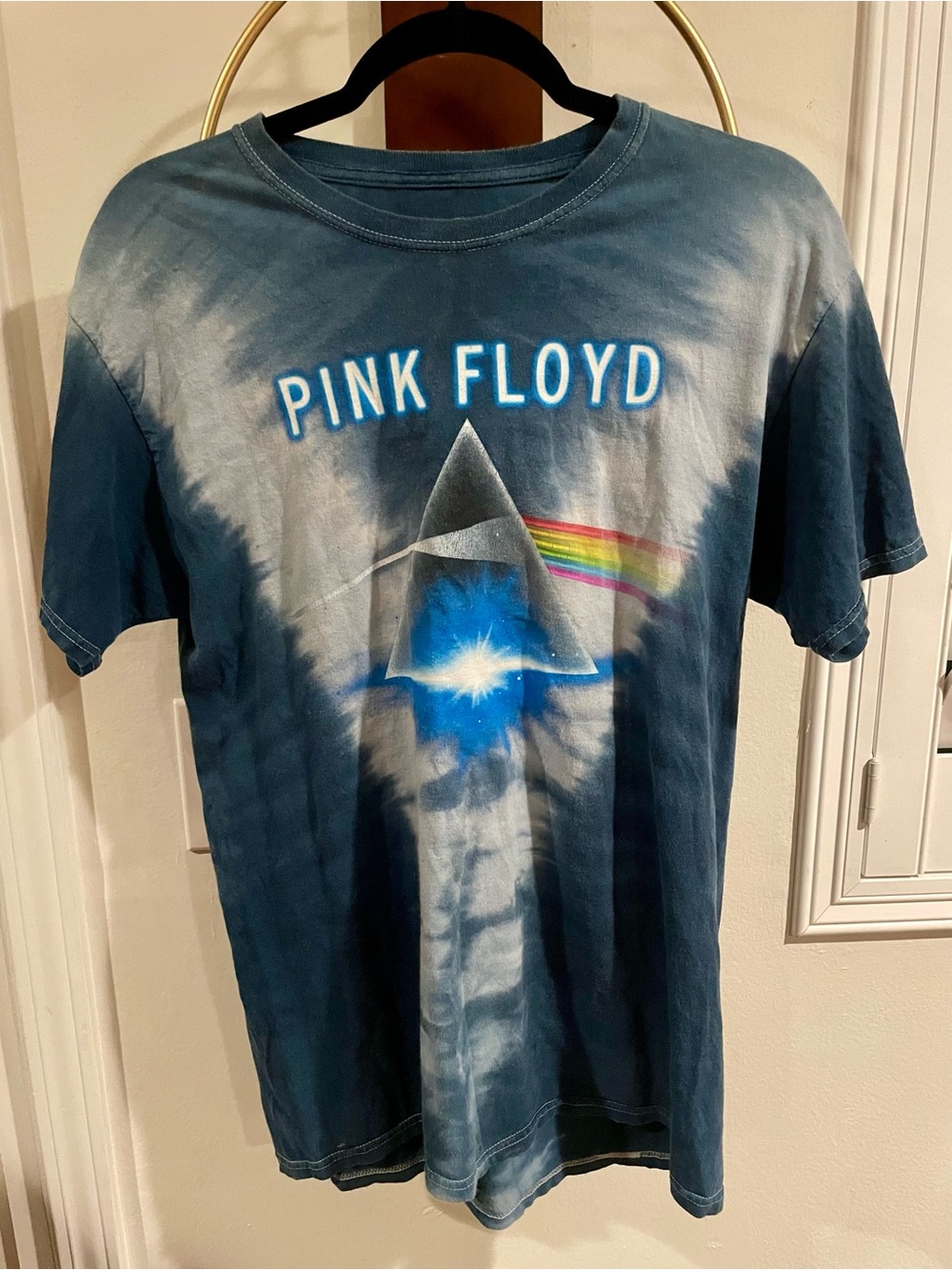 Pink Floyd Blue Tie-Dye Prism Graphic Tee
